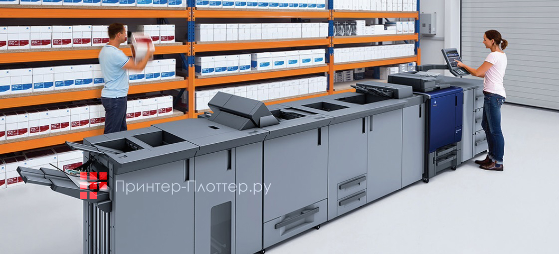 Konica Minolta AccurioPress C3080P работа с носителями