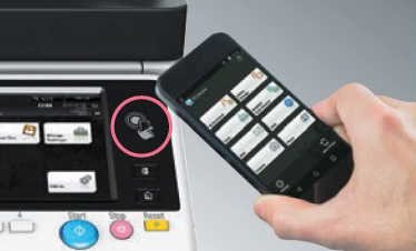 Konica Minolta bizhub 227. Подключение по NFC