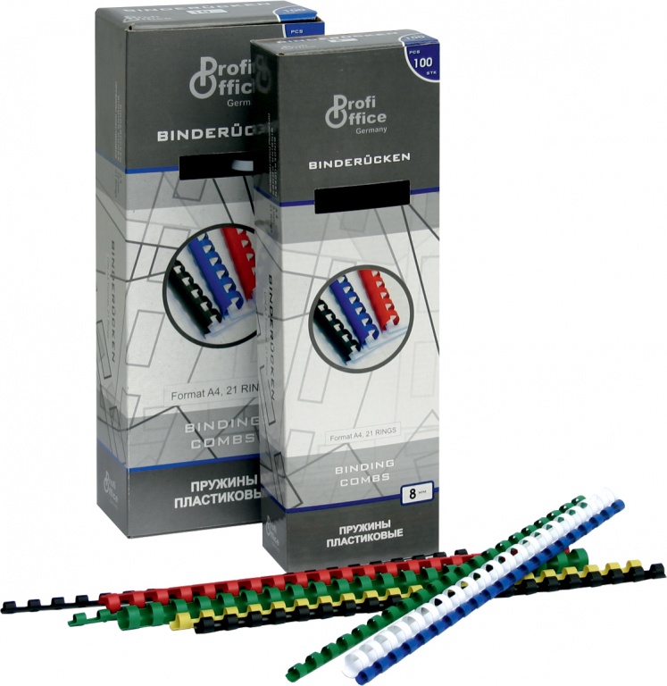 Пружины ProfiOffice пластиковые, диаметр 32 мм, красные, 50 шт