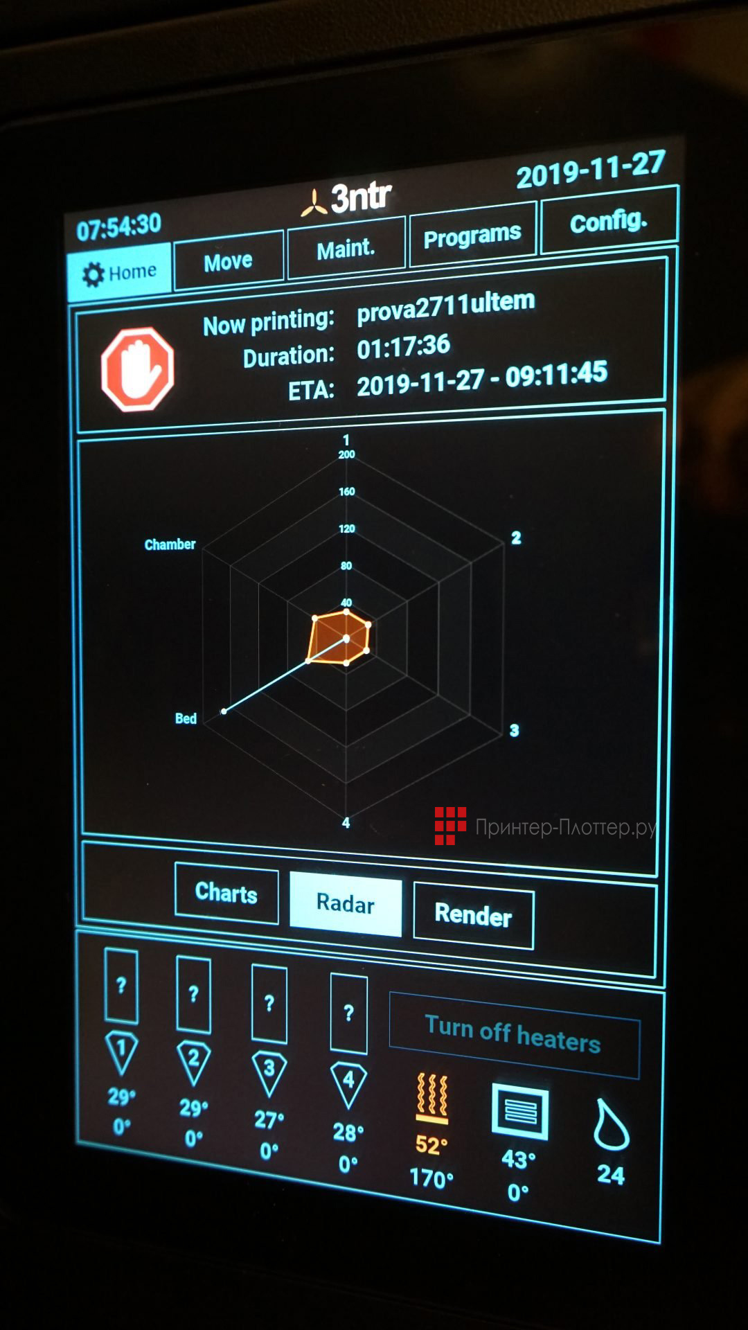 3ntr Spectral 30. Интерфейс