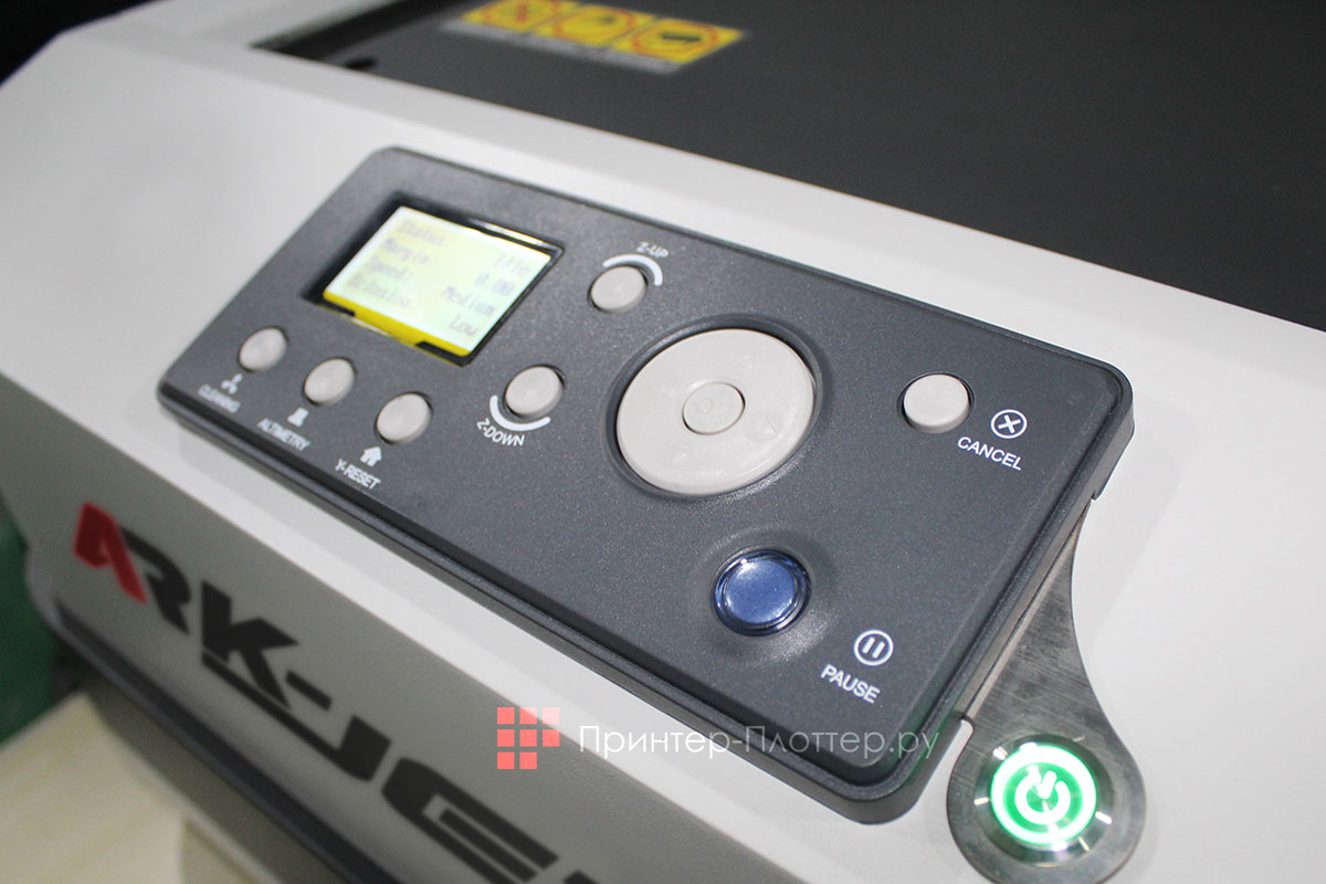 ARK-JET UV6090II-I3200. Панель управления