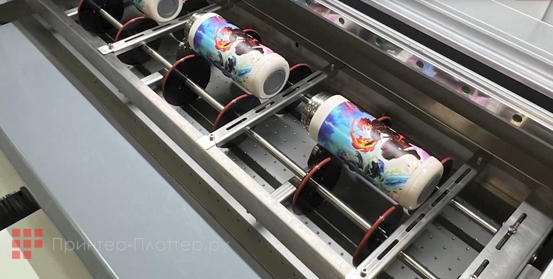 Audley UV 9060 PRO-3N (4PrH i3200). Печать по цилиндрическим изделиям