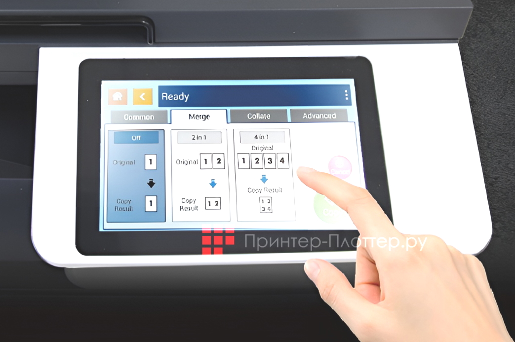 Avision AM7630i. Цветной сенсорный экран