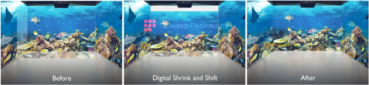 BenQ LU951. Цифровое сжатие и сдвиг изображения