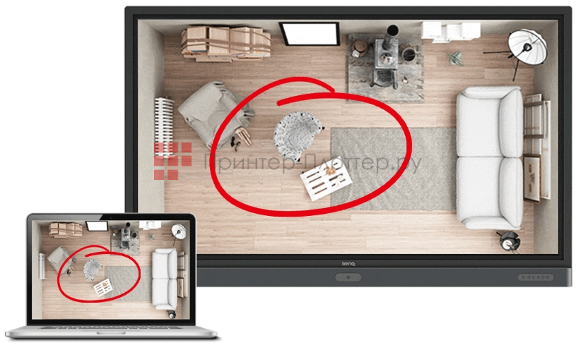 BenQ RP6502. Двустороннее сенсорное управление