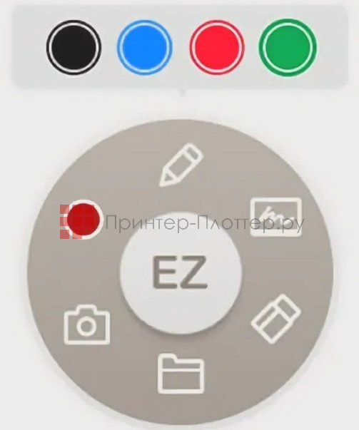 BenQ RP7502. Всплывающая панель инструментов