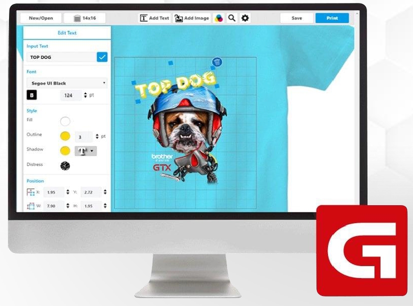 Brother GTX-424 Pro Bulk. Мощное ПО в комплекте