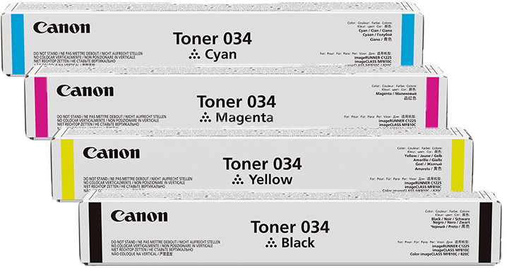 Canon 034 комплект (C,M,Y,K). На выгодных условиях