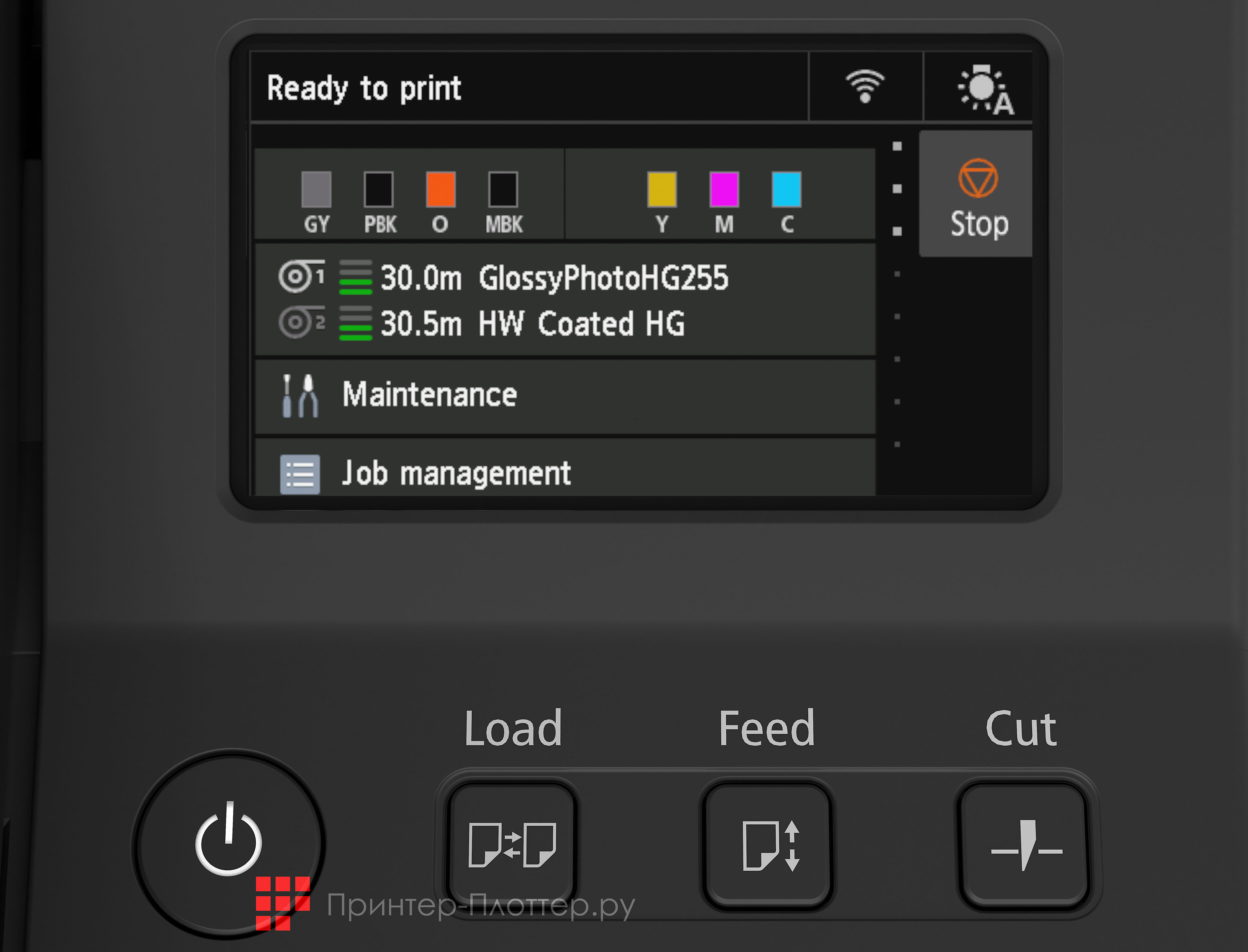 Canon imagePROGRAF GP-4600S. Панель управления