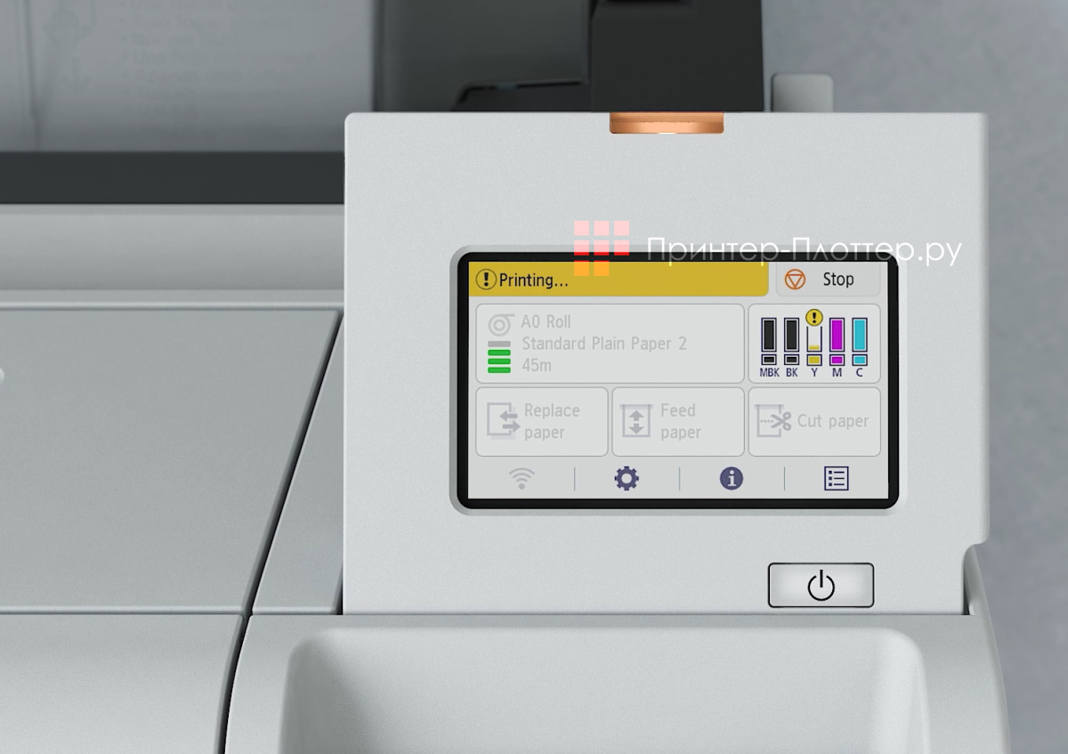 Canon imagePROGRAF TM-255. Сенсорная панель управления