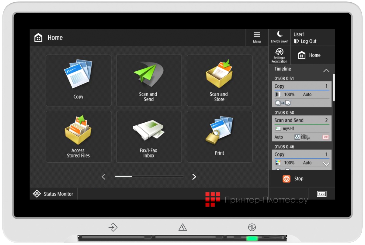Canon imageRUNNER ADVANCE DX 6980i. Панель управления