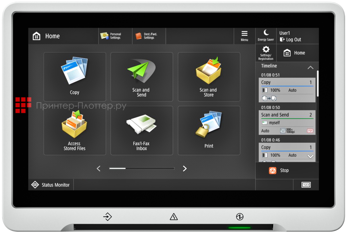 Canon imageRUNNER ADVANCE DX C3926i. Панель управления
