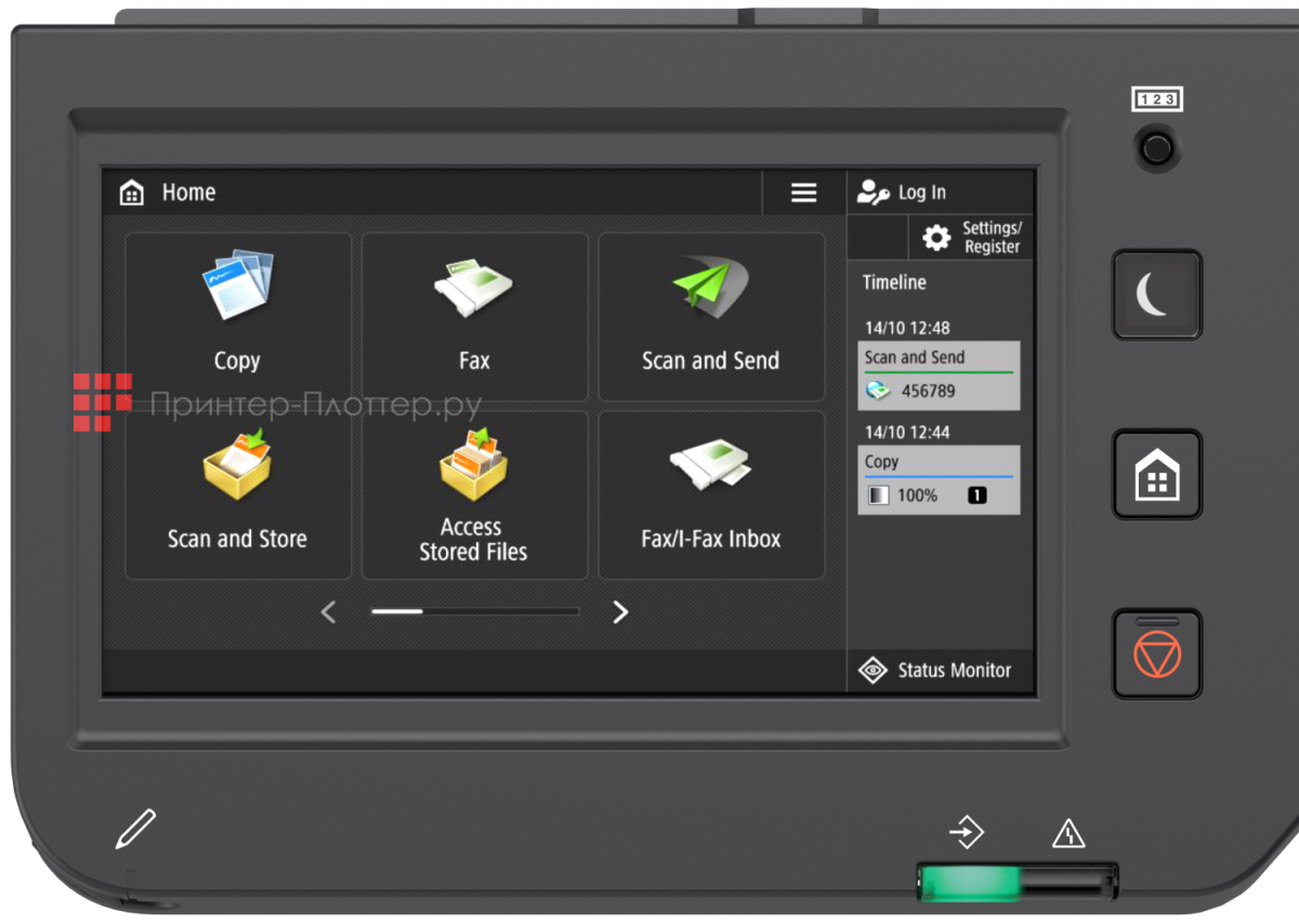 Canon imageRUNNER C3326i. Панель управления
