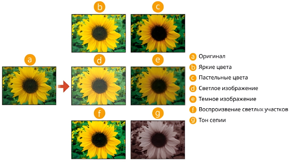 Canon imageRUNNER C3326i. Режим «Цвет одним касанием»