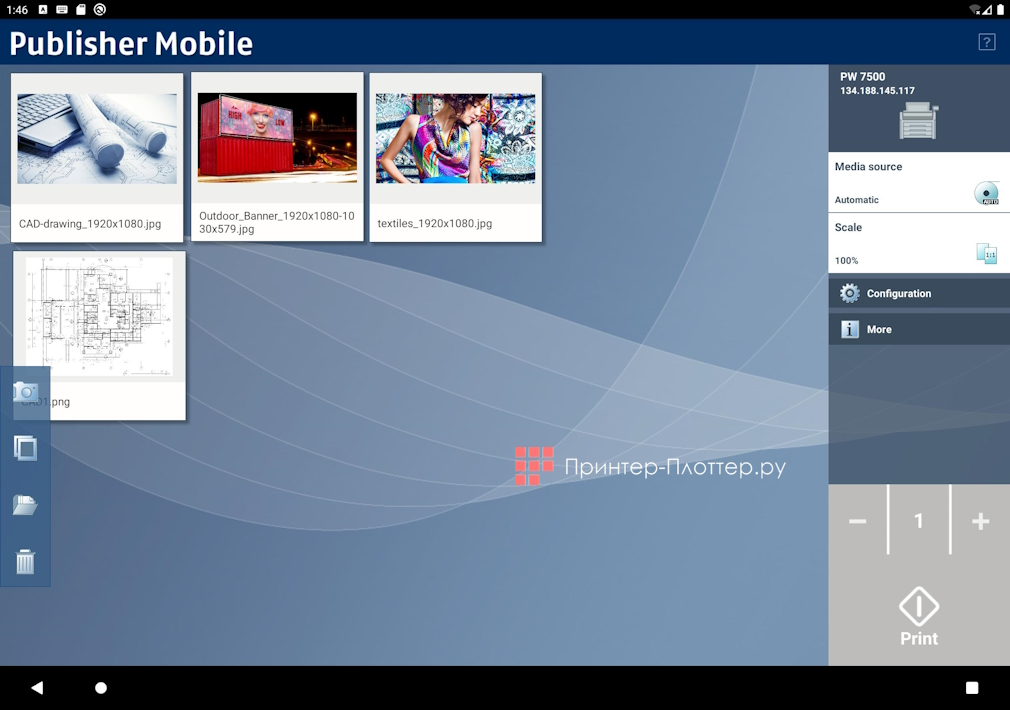 Canon PlotWave T35 P1R MFP. Publisher Mobile
