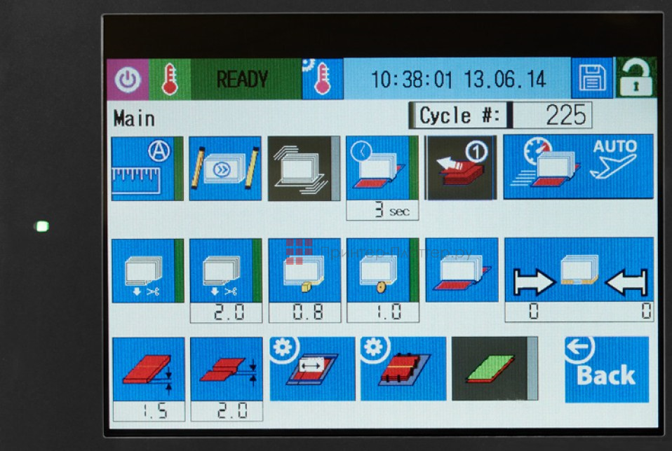 Duplo PFi BIND 6000 PUR DUO. Панель управления с сенсорным экраном