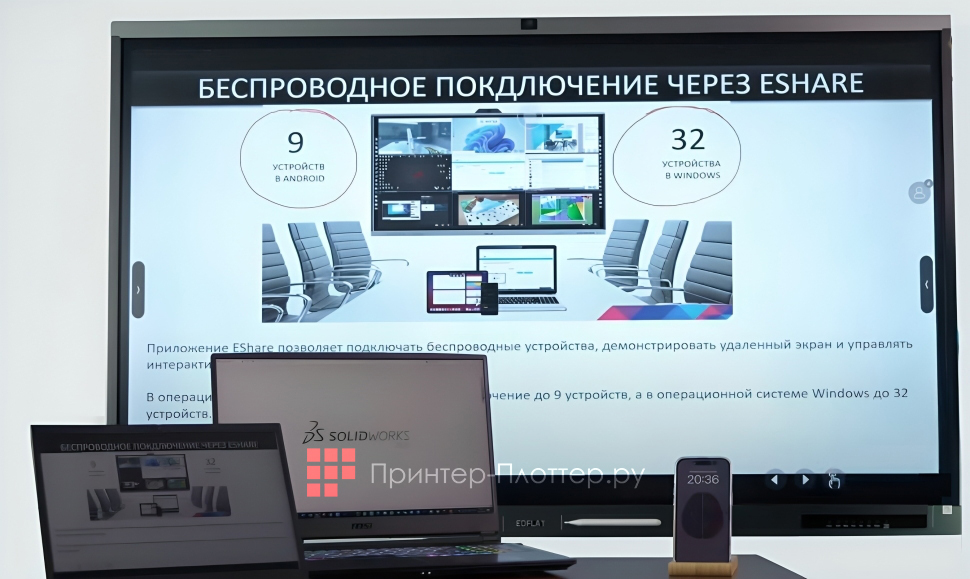 EdFlat EDF75UH 3, Беспроводное подключение