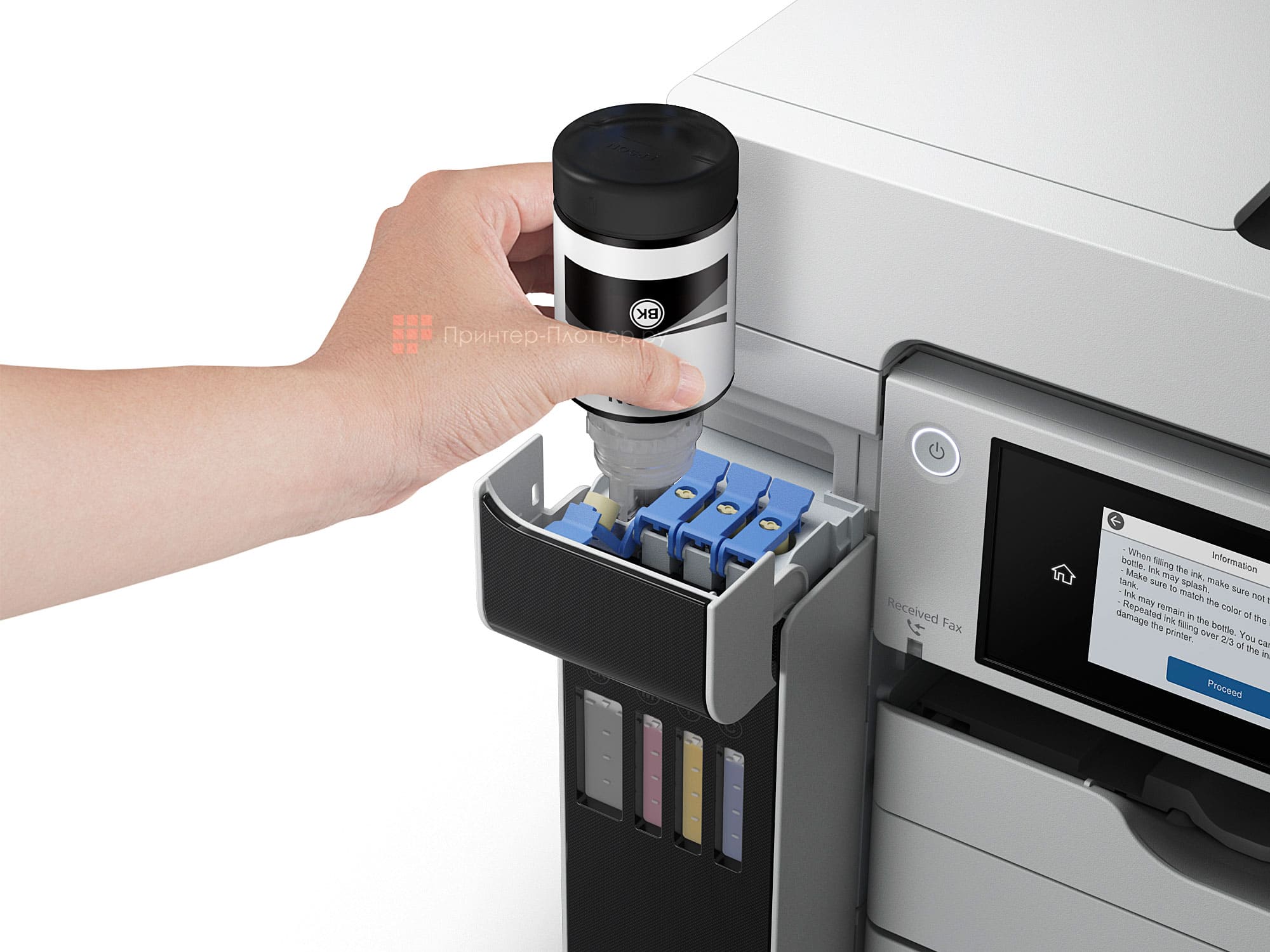 Epson L15180. Новые контейнеры со встроенным клапаном