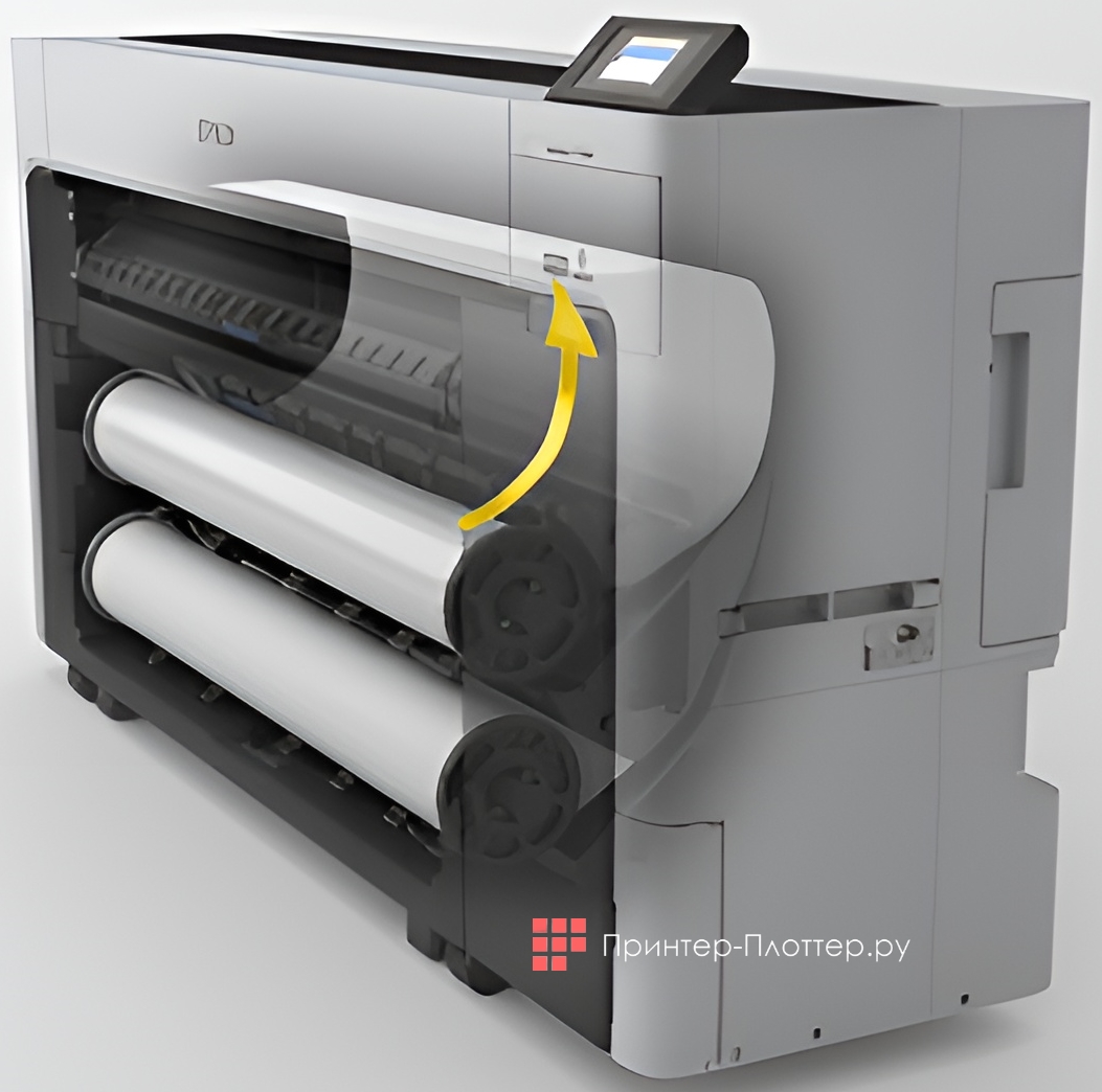 Epson SureColor SC-T3700DE. Переключение между рулонами