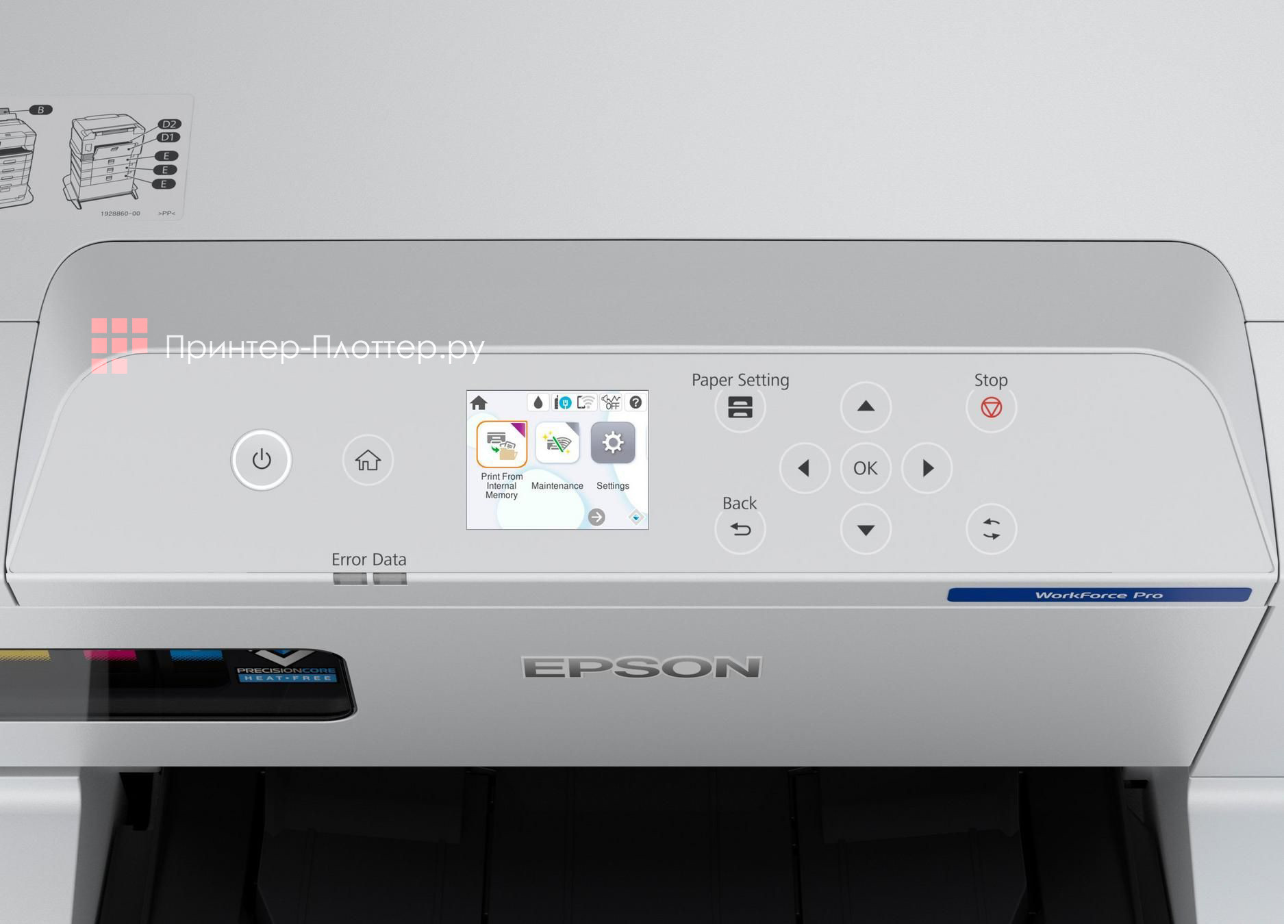 Epson WorkForce Pro EP-C7000DW. Панель управления