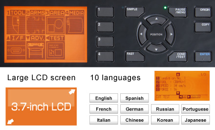 Graphtec CE6000-40 Plus. Большой экран с подсветкой