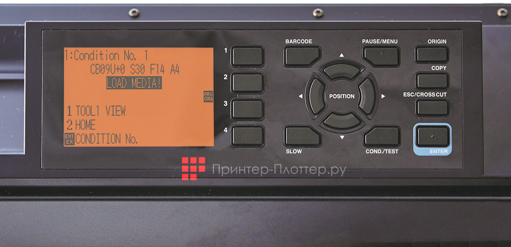 Graphtec CE7000-40. Панель управления