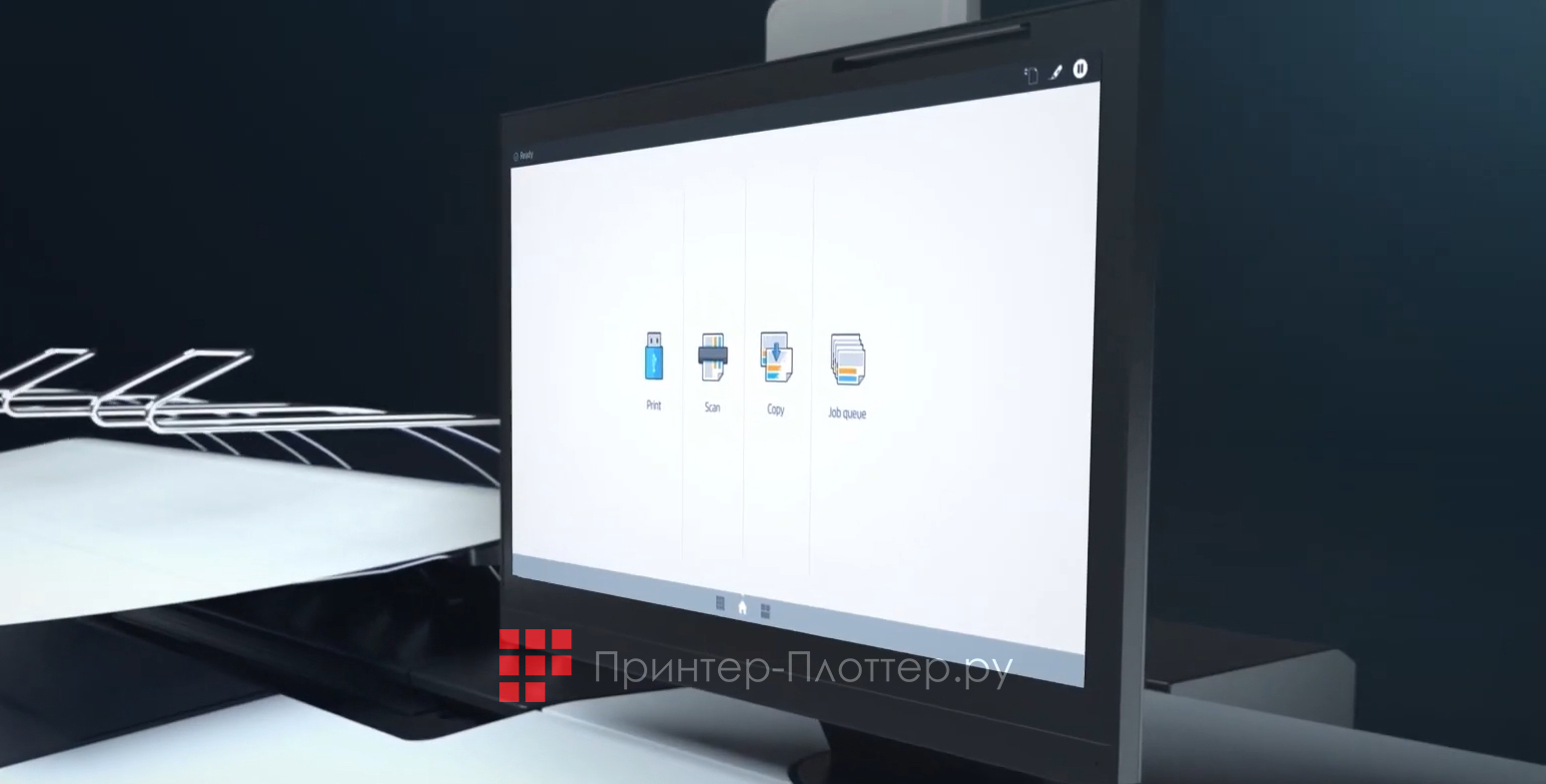 HP PageWide XL 8200. Поворотный сенсорный экран