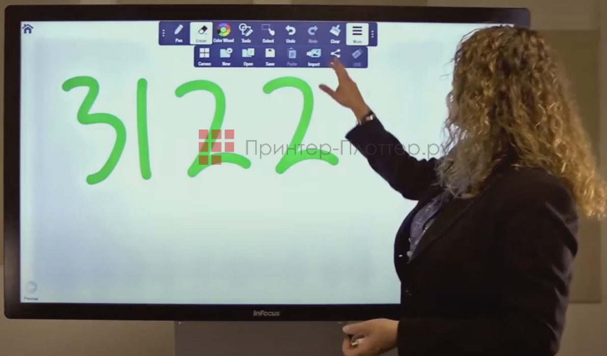 InFocus JTouch INF6540e. Проекционно-емкостная технология