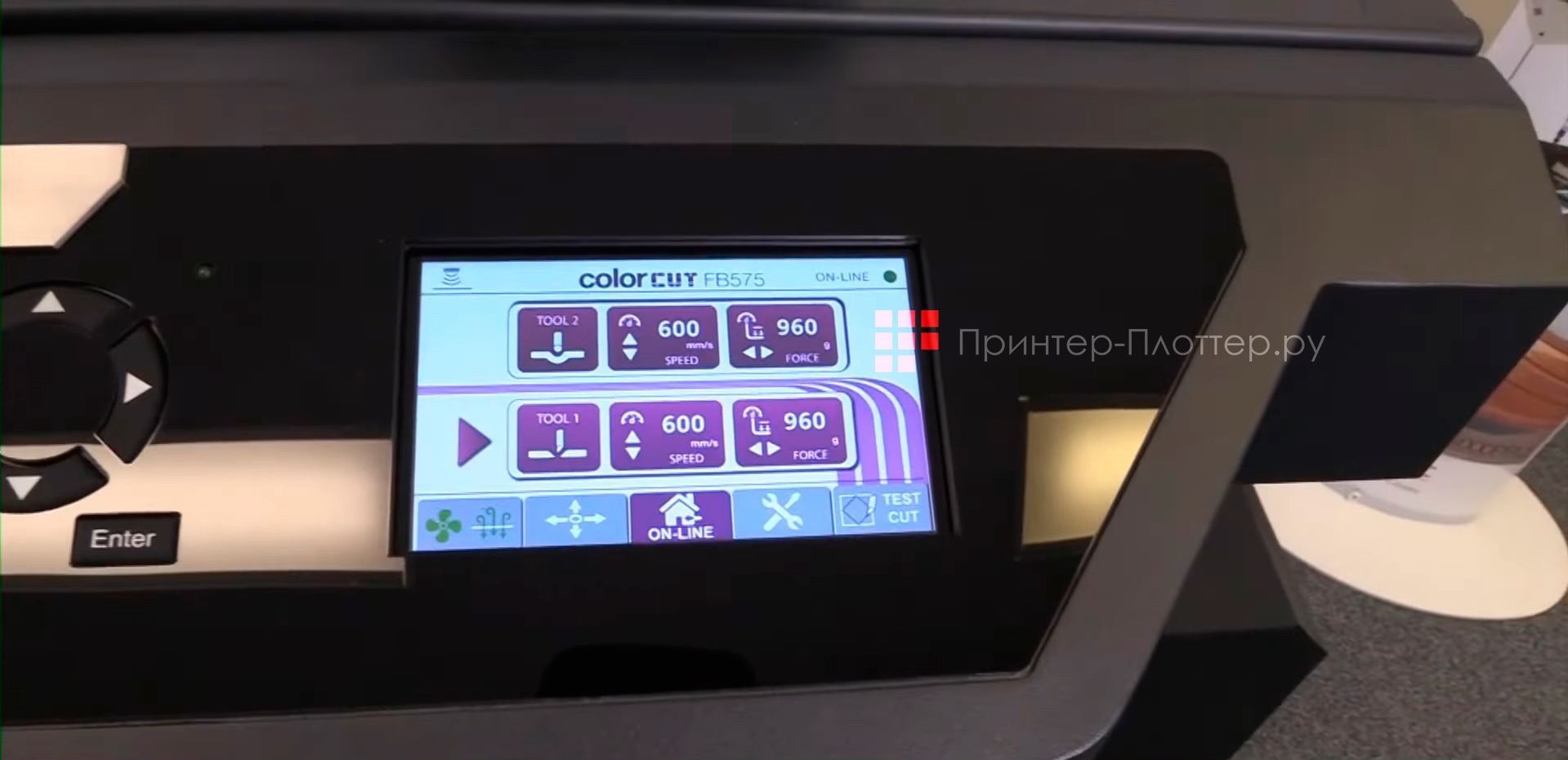 INTEC ColorCut FB575. Панель управления