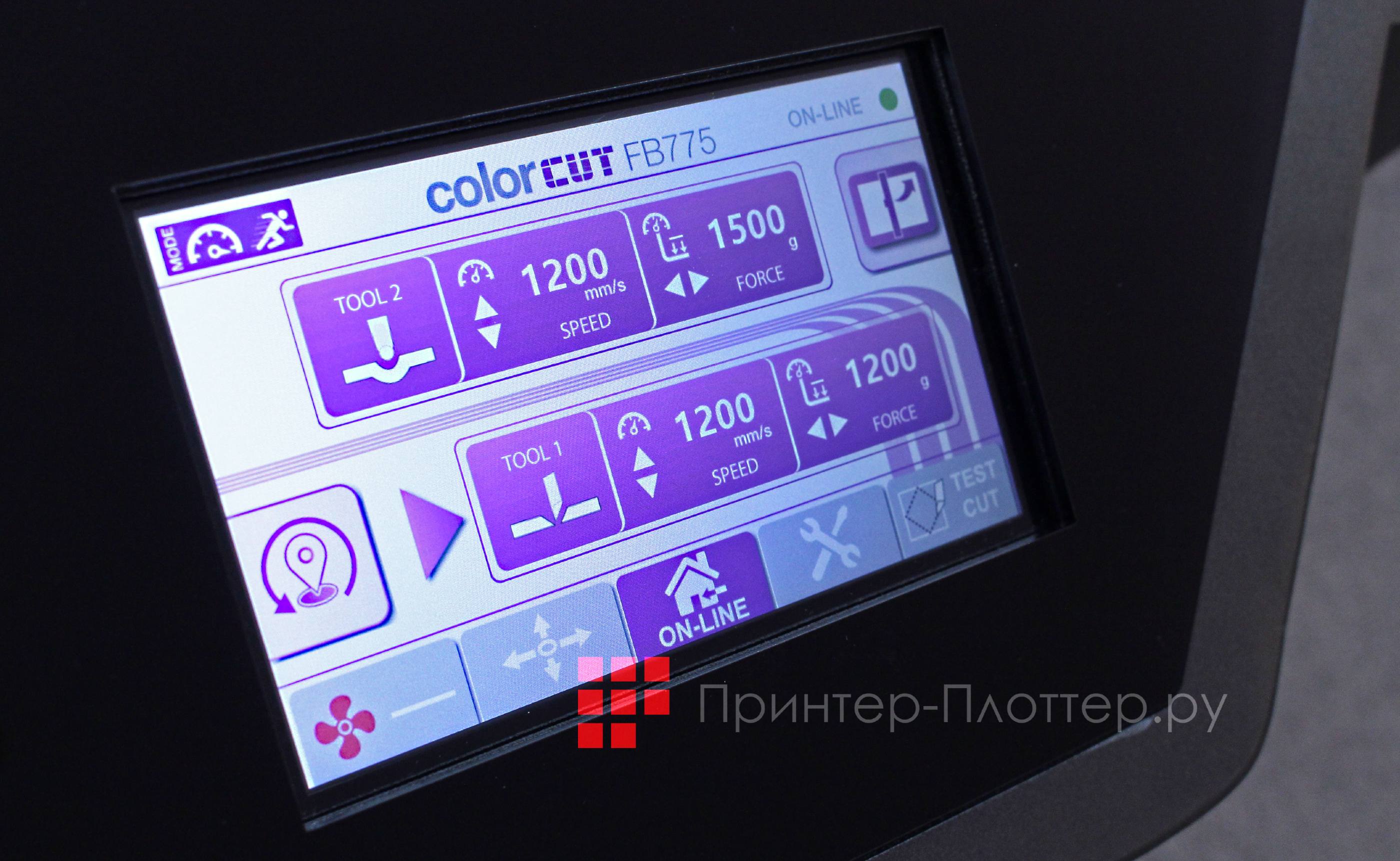 INTEC ColorCut FB775. Панель управления