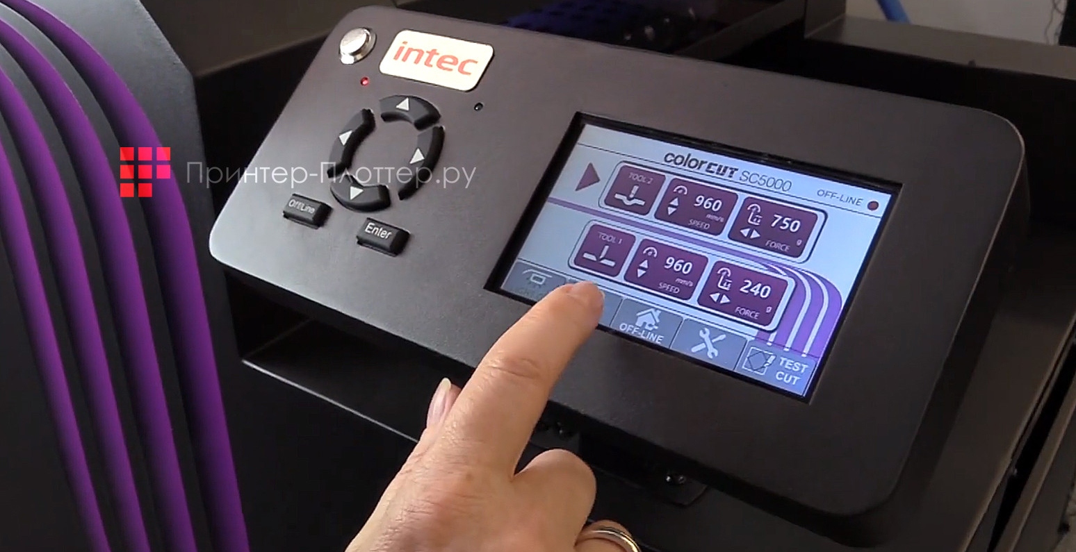 INTEC ColorCut SC5000. Панель управления