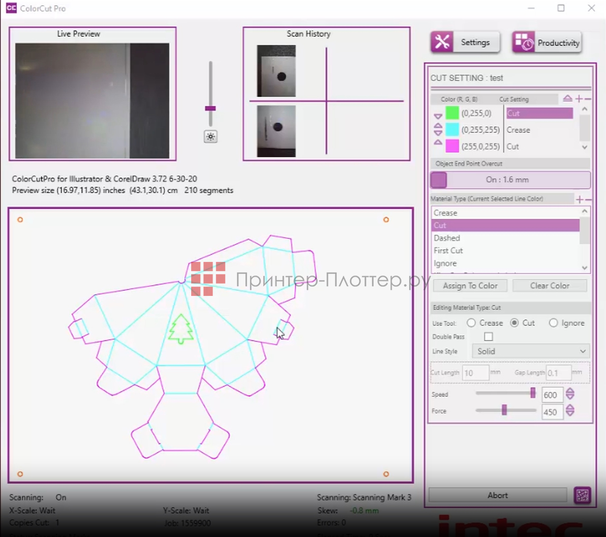 Intec ColorCut SC7000 Pro-T. Template Maker