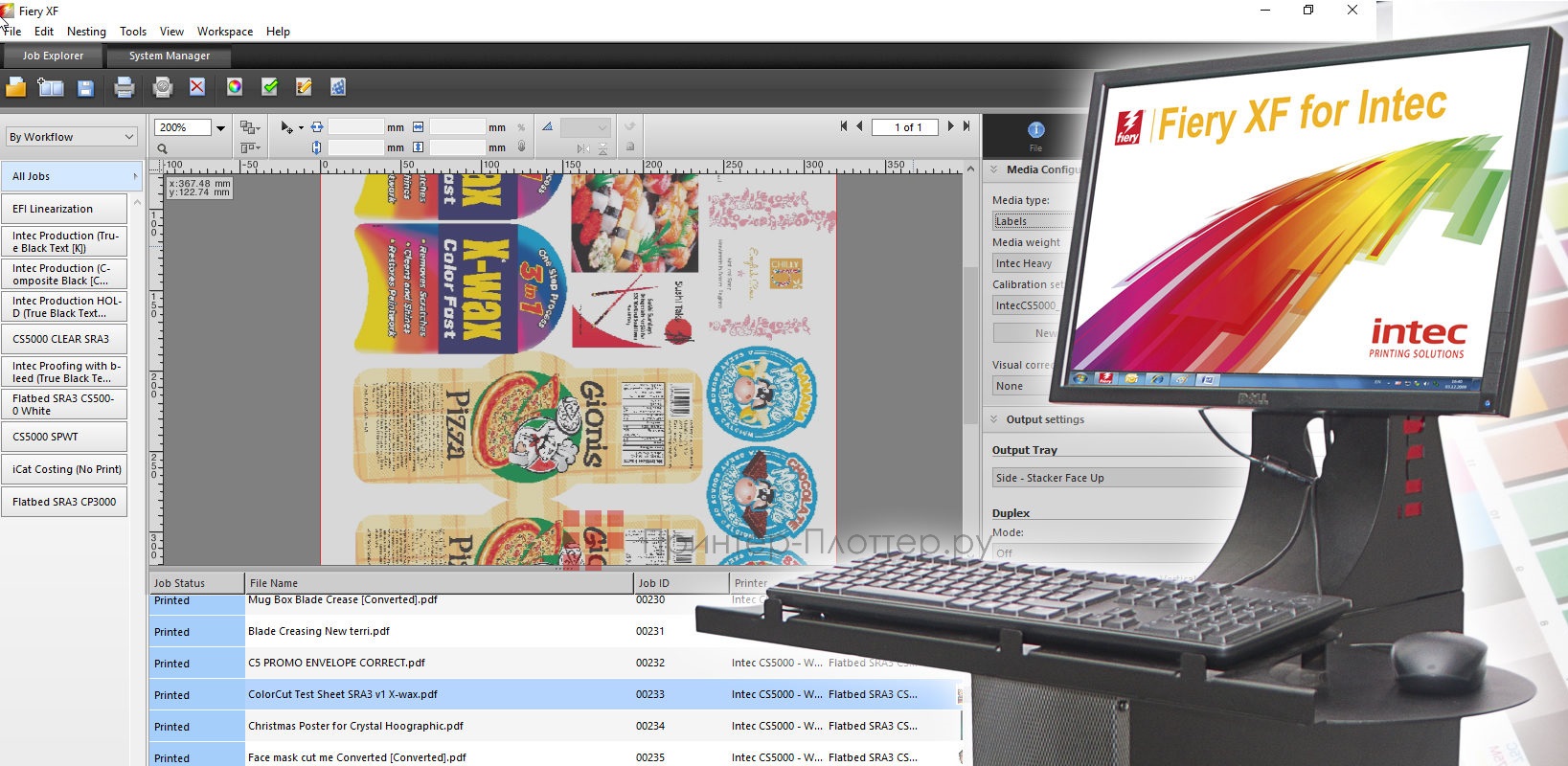 INTEC ColorSplash CS3600. Преимущества Workflow