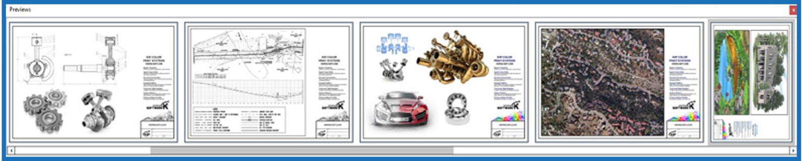 KIP 740. Предпросмотр эскизов