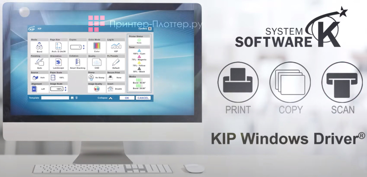 МФУ KIP 7570M. Драйвер KIP для Windows