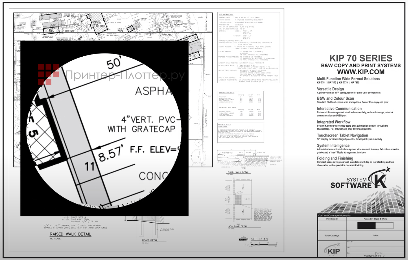МФУ KIP 7570M. Технология печати высокой четкости