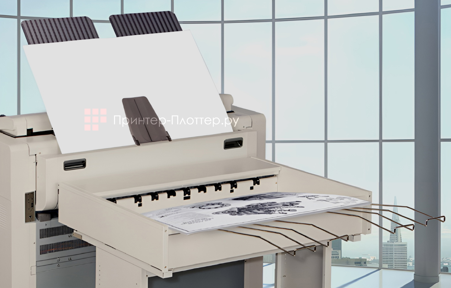 МФУ KIP 79 G MFP (4 рулона). Вывод отпечатков вверх или назад