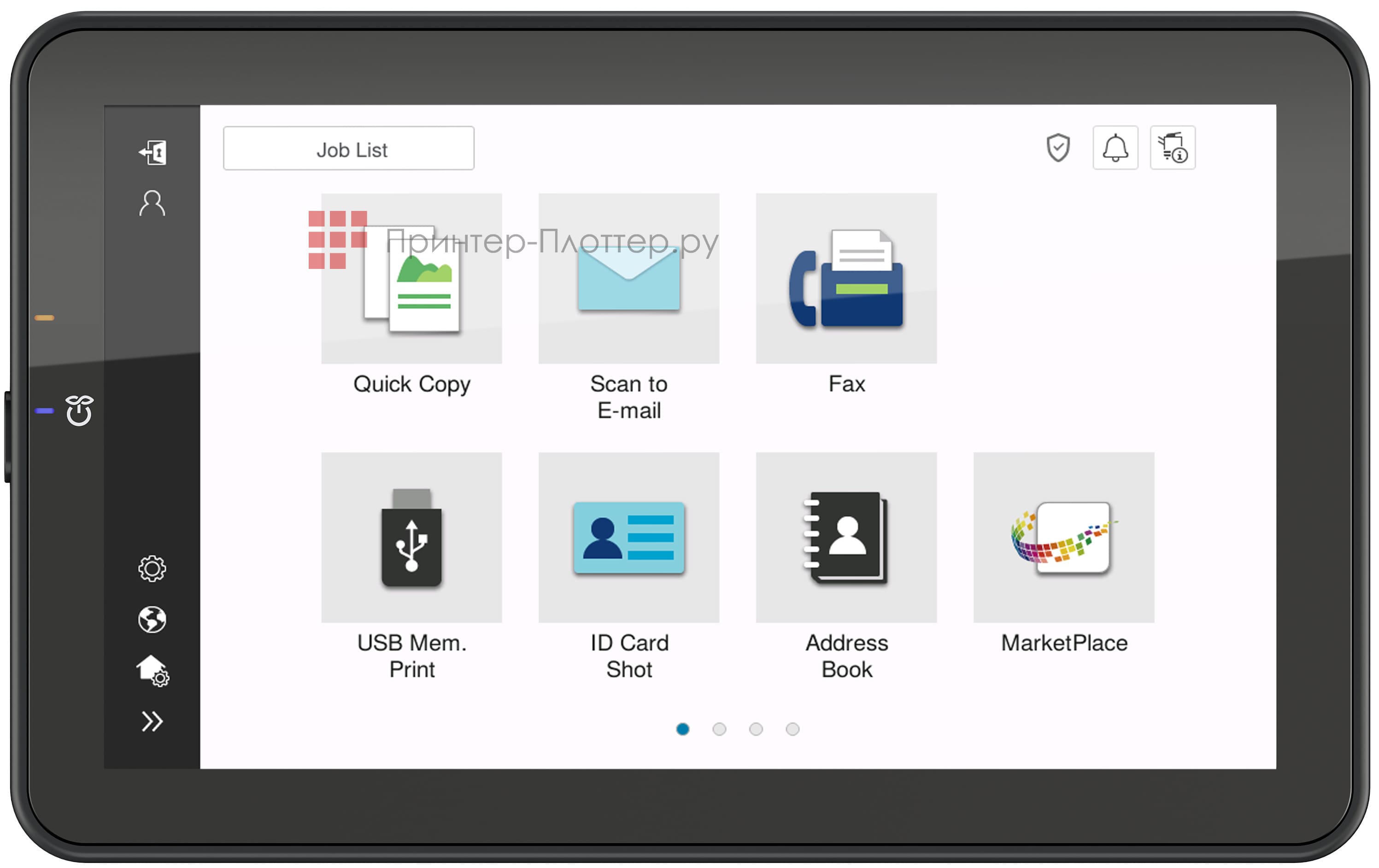 Панель управления Konica Minolta bizhub C251i