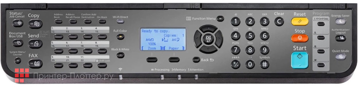 Kyocera ECOSYS MA2100cwfx. Панель управления