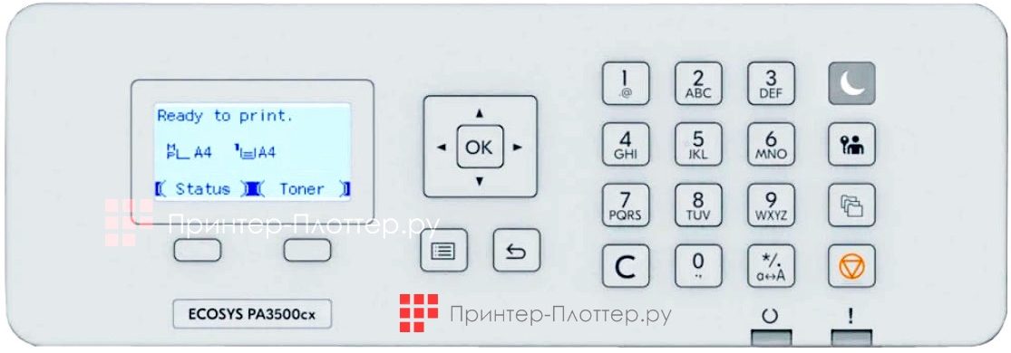 Kyocera ECOSYS PA3500cx. Панель управления