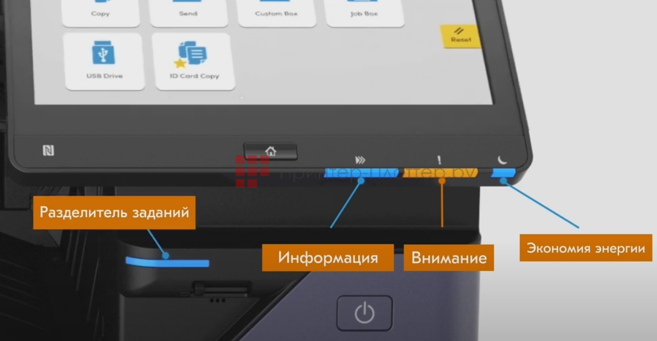 Kyocera TASKalfa 5004i. Информативные уведомления и оповещения