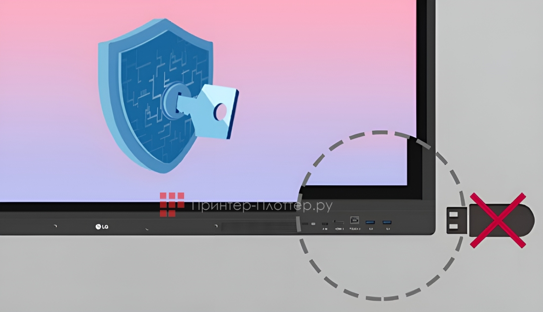 LG 55TR3DK-B. Режим блокировки USB