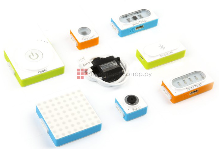 Makeblock Neuron Inventor Kit. Электронные модули с цветовой маркировкой