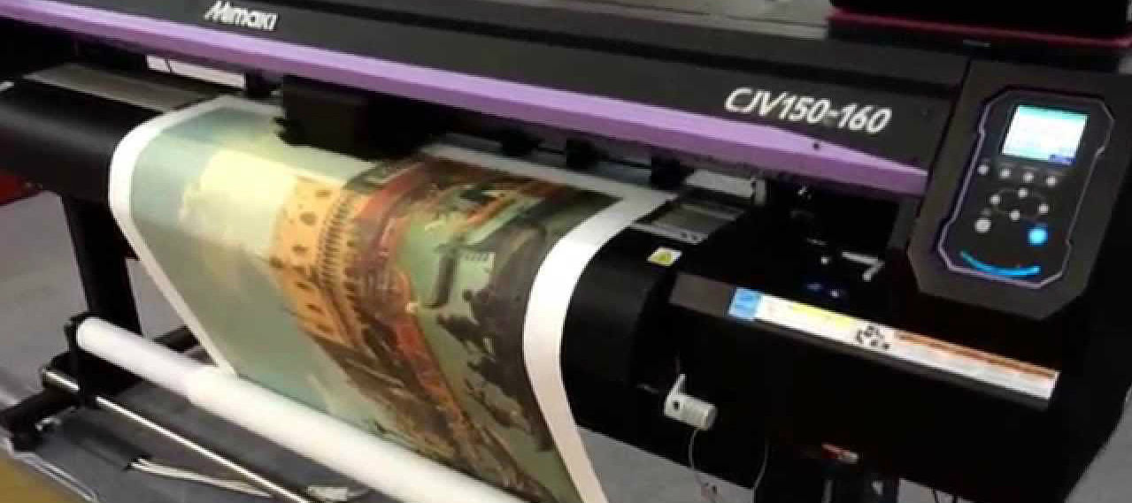 Mimaki CJV300-160. Система автоматической подачи материала