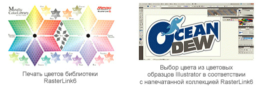 Mimaki CJV300-160. Встроенная библиотека металлизированных цветов