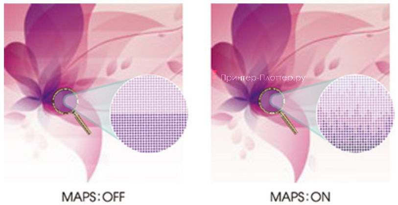 Mimaki Tiger-1800B MkIII. Функция устранения межпроходной несогласованности MAPS4