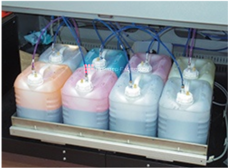 Mimaki Tiger-1800B MkIII. Вместительный чернильный контейнер