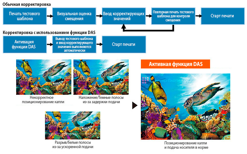 Mimaki TS100-1600. Dot Adjustment System