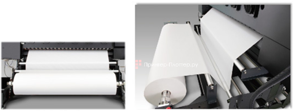 Mimaki TS330-1600. Установка рулона Mini Jumbo Roll 