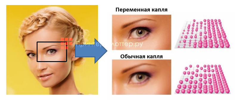 Mimaki Tx300P-1800 MkII. Печать переменными точками